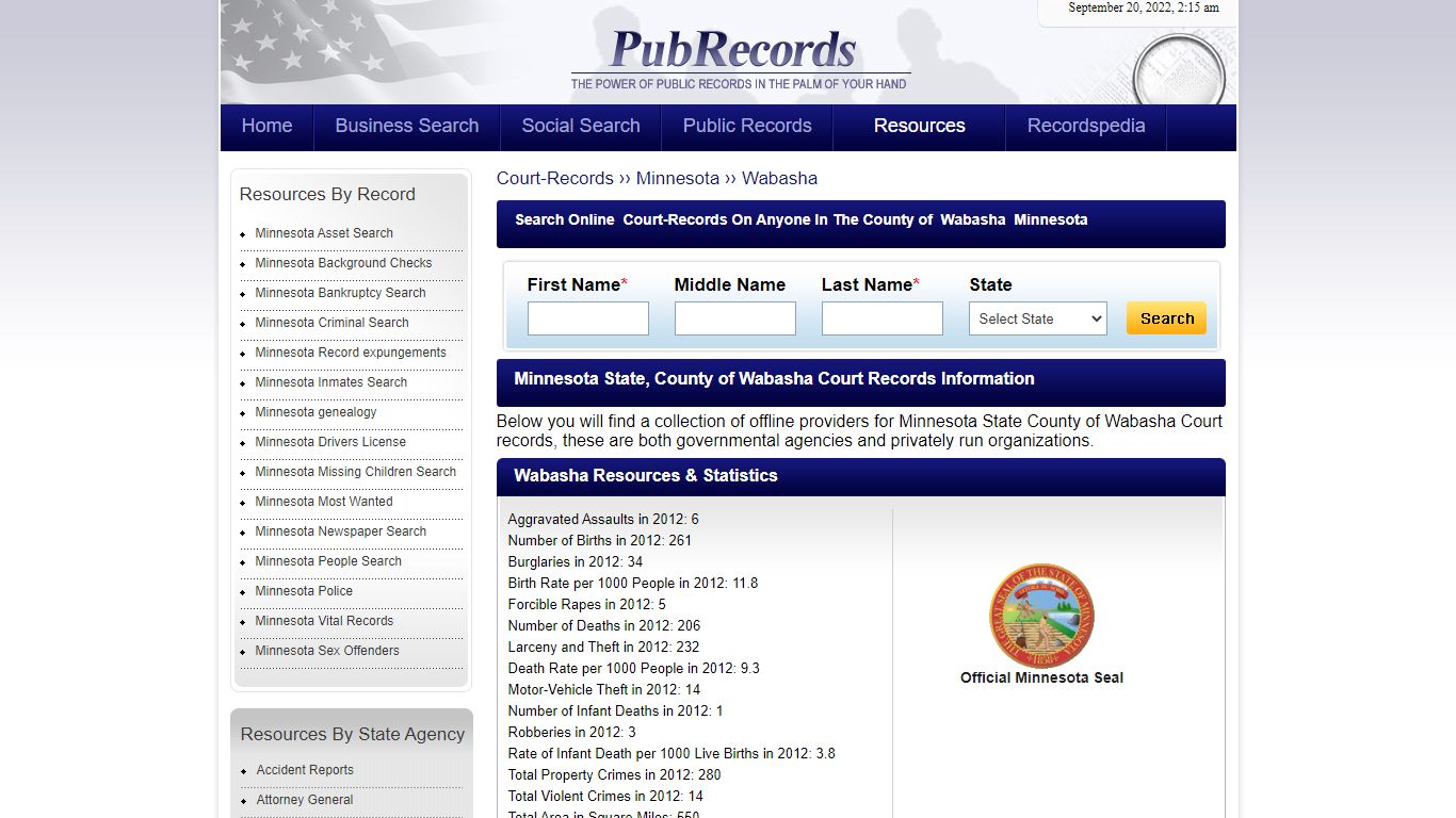 Wabasha County, Minnesota Court Records - Pubrecords.com