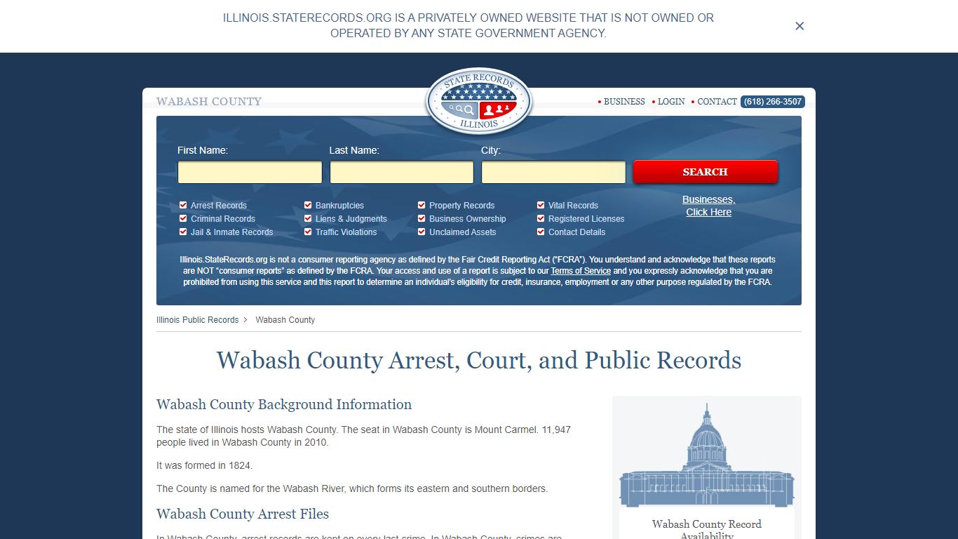 Wabash County Arrest, Court, and Public Records