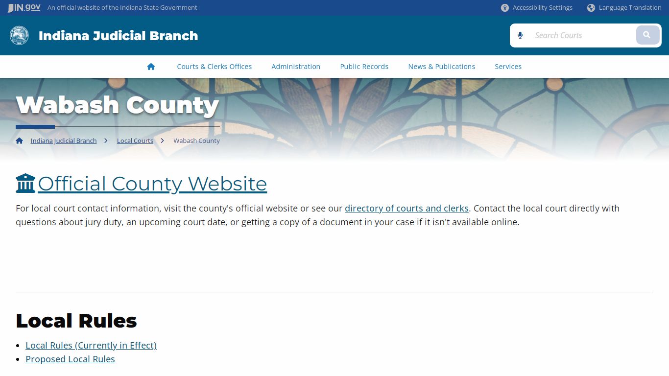 Wabash County - Indiana Judicial Branch